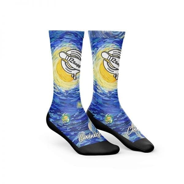 12Bagger Endless Dreams Bowling Socks is the latest Innovation & performances dye sublimation custom socks by Coolwick