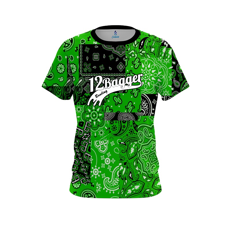 12Bagger Green Paisley Bowling Jersey