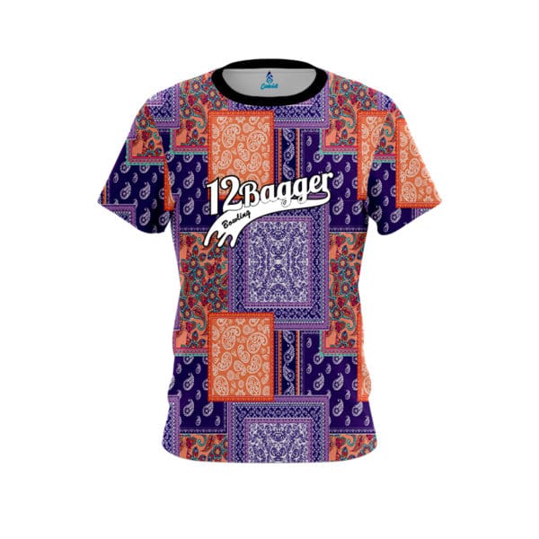 12Bagger Purple Paisley Bowling Jersey is the latest Innovation & performances dye sublimation custom Jersey by Coolwick