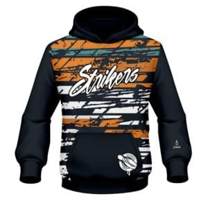 Shattered Orange and Teal Hoodie Front