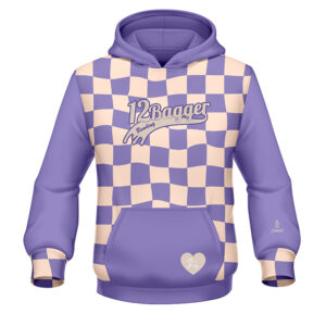 12Bagger Reign Checkered Purple Bowling Hoodie