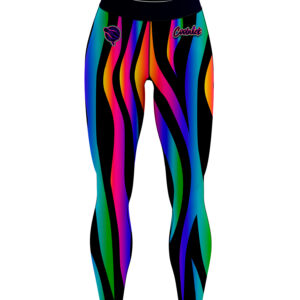 12Bagger Reign Rainbow Zebra Bowling Leggings