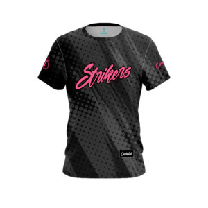 12Bagger x Strikers MoneyBag Gray Pink Bowling Jersey