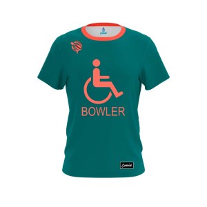 12Bagger x HDCP Bowler Coral Teal Bowling Jersey