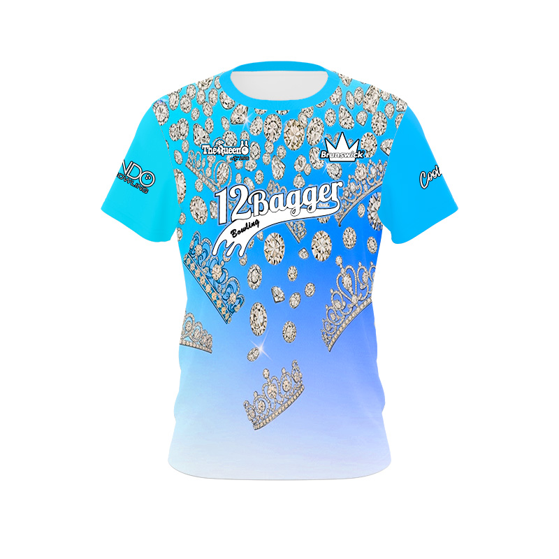Crown the Queen Blue Crush 12Bagger Bowling Jersey