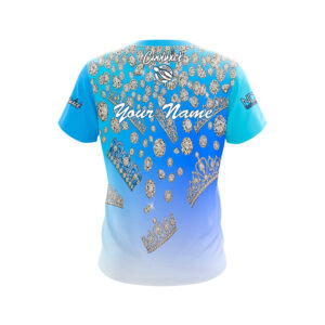 Alternative view of Crown the Queen Blue Crush 12Bagger Bowling Jersey