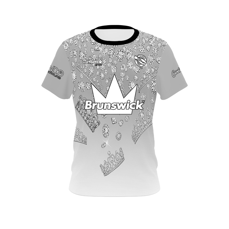 Crown the Queen Gray Crush 12Bagger Bowling Jersey - Brunswick