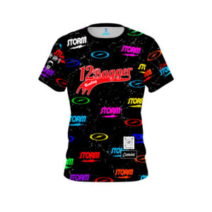 12Bagger Storm Love Black Bowling Jersey