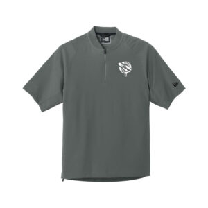 12Bagger CoolWick Bowling New Era Short Sleeve 1/4-Zip Jacket - Graphite, Large
