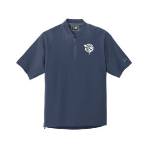 12Bagger CoolWick Bowling New Era Short Sleeve 1/4-Zip Jacket - Navy, Large