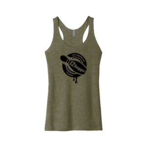 12Bagger Women's Next Level CoolWick Tank Top - Military Green, XL