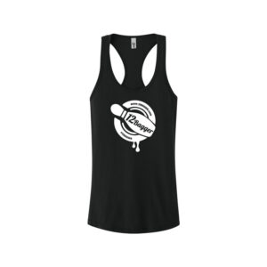 12Bagger Women's Racerback Bowling Tank Top - Black, 2X