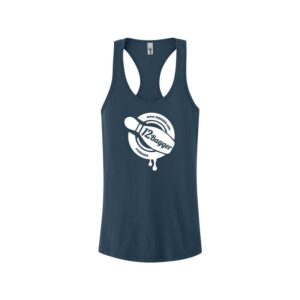 12Bagger Women's Racerback Bowling Tank Top - Indigo, 2X