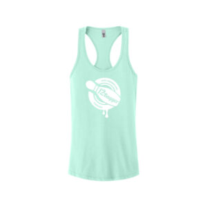 12Bagger Women's Racerback Bowling Tank Top - Mint, Large